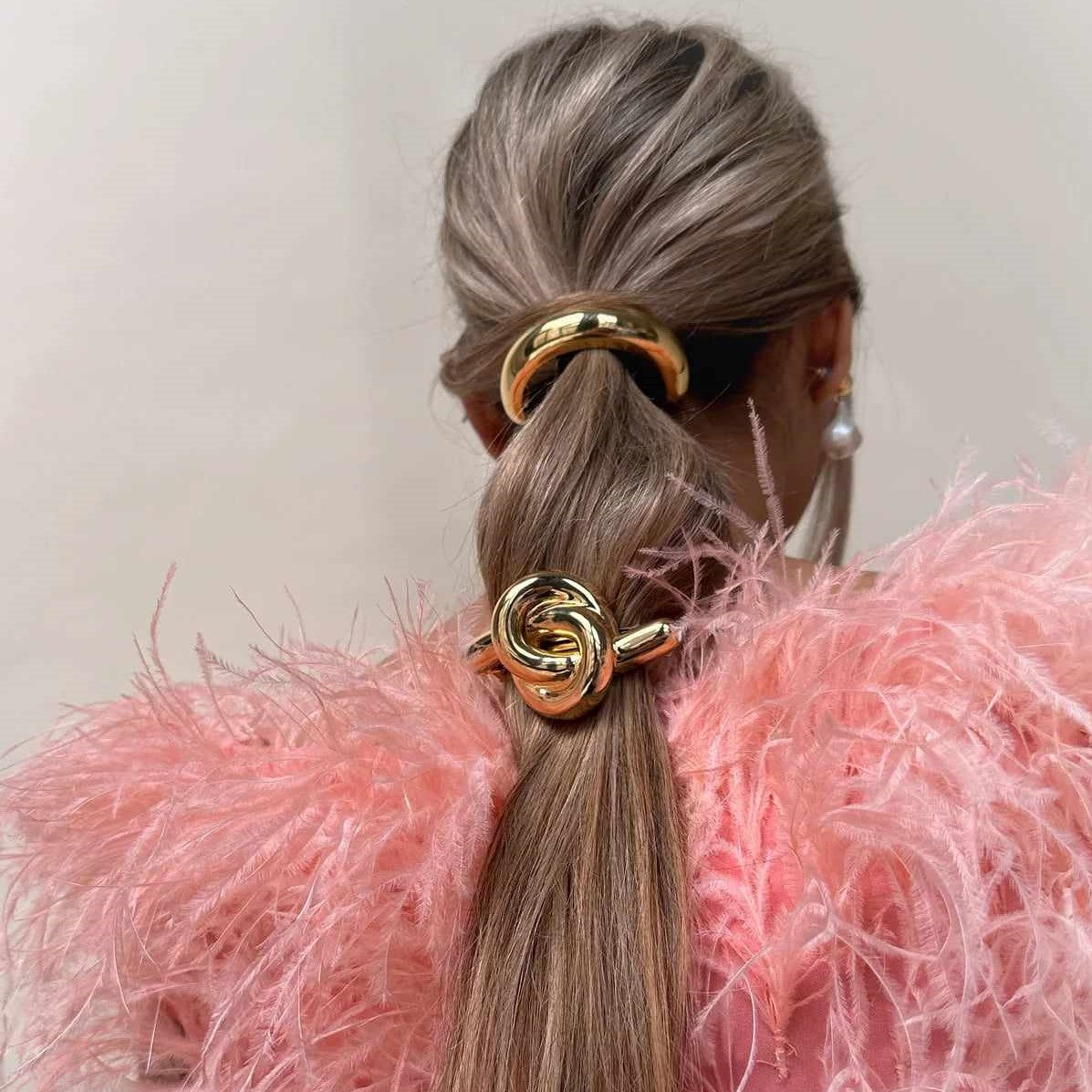 PLAUKŲ GUMYTĖ ROŽĖ